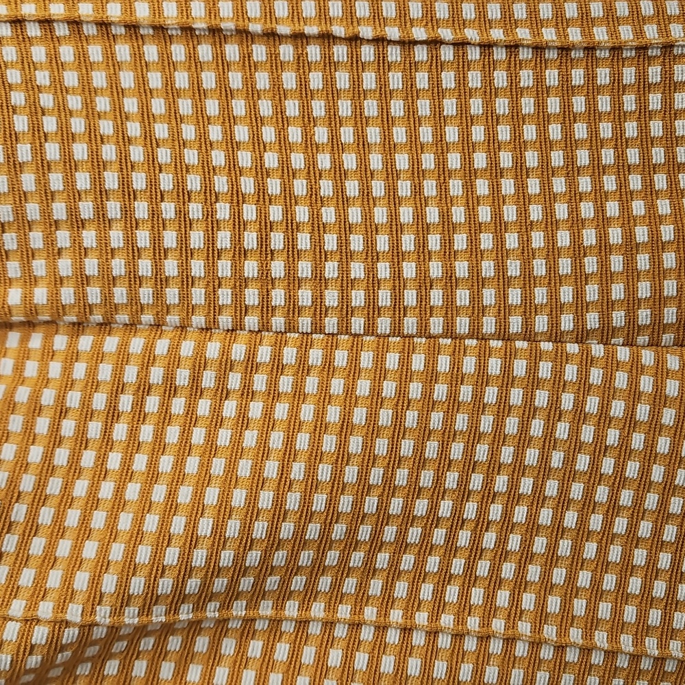 NWT Maeve Anthropologie M Stretch Mustard And Cream Checkered Pants - Picture 2 of 5